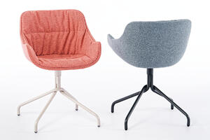 Das Drehgestell ist in weiß und schwarz erhältlich